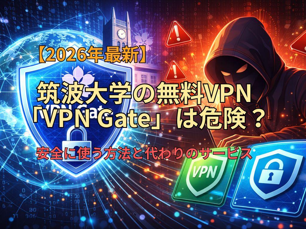 【2026年最新】筑波大学の無料VPN「VPN Gate」は危険？安全に使う方法と代わりのサービス