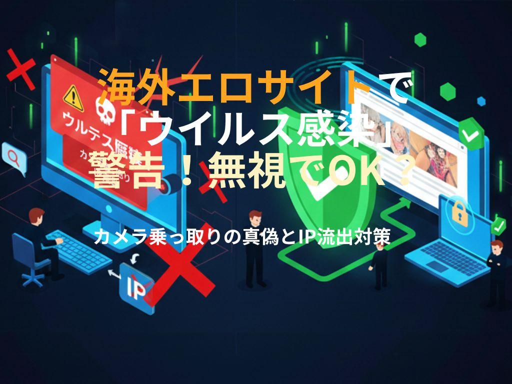 海外エロサイトで「ウイルス感染」警告！無視でOK？カメラ乗っ取りの真偽とIP流出対策
