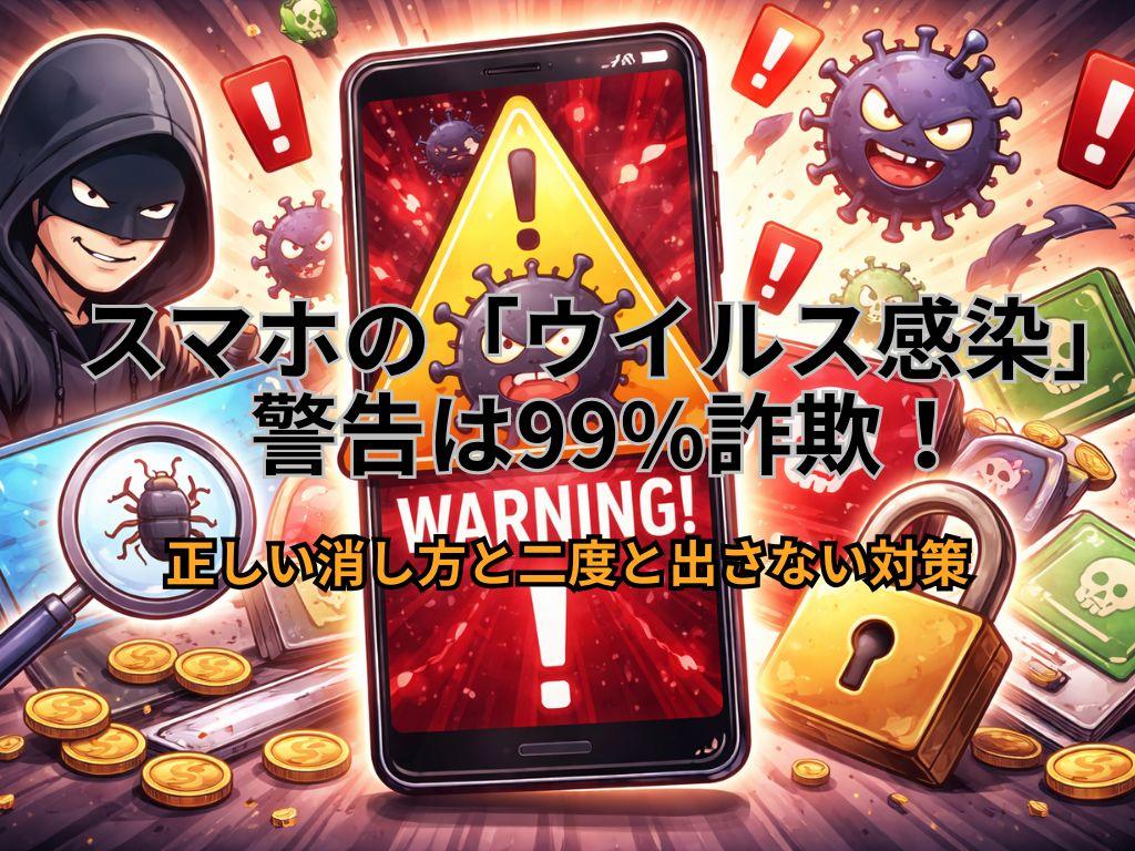 スマホの「ウイルス感染」警告は99%詐欺！正しい消し方と二度と出さない対策