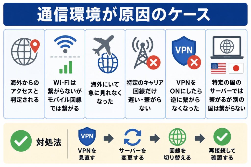 TokyoMotionが見れない原因7つと対処法【30秒判定で解決】